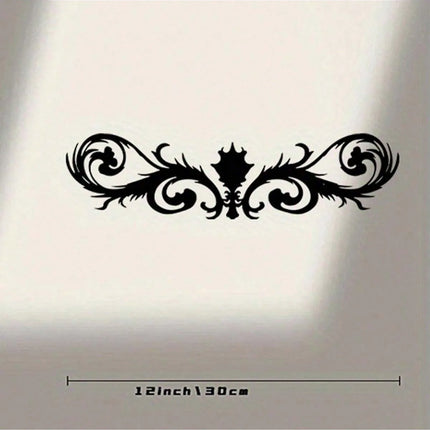Metal Wall Decor, Traditional Metal Scroll Wall Art Decor, Rustic Iron Wall Medallion Black Metal Scroll Iron Wall Plaque