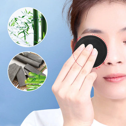 ABUU-16Pcs Reusable Bamboo Cotton Make Up Remover Pads Washable Triple Layer Facial Skin Care Wipe Pads Cleaning Pad With Bag