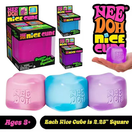 2026 Trending Nee Doh Jellyfish & Cube Squish Toy, Soft Jelly Squeeze Stress Relief Fidget Toy, Sensory NeeDoh for Kids & Adults