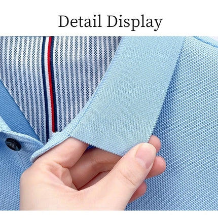 100% pure cotton high-end brand men's short sleeve polo shirt, summer fashion, original pony embroidery, golf polo, casual T-shirt