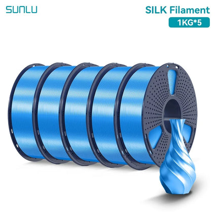 SUNLU 5KG 3D Printer Shiny Silk PLA Filament 1.75mm 1000g 3D Printer Neatly Wound 3D Filament for 3D Printer& 3D Pen