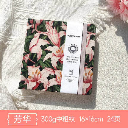 100% cotton journal watercolor book sketchbook acrylic marker drawing book fabric cover mini pocket book square oil pastel book