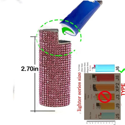 Metal Shell Case Holder Lighters Sleeve Pouches DIY Creative Crystal Cover j5 Lighter Box Cases Covers