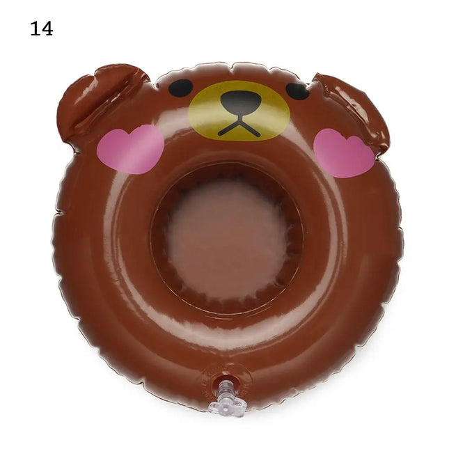 Inflatable Drink Holder Cup Coasters Swimming Pool Drink Float Bar Coasters Party Decoration Kids Float Toys For Beverage Bottle
