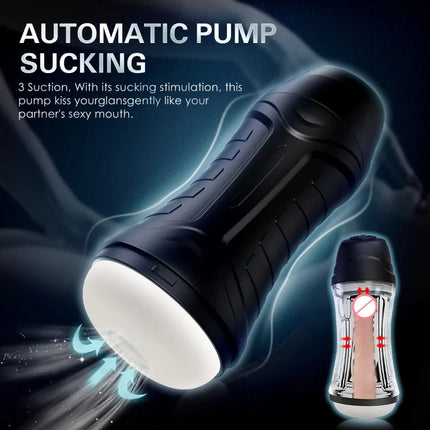 Mens Automatic Sucking Masturbation Cup Vaginal Penis BlowJob Vibrator Massager Pocket Pussy Dicks Glans Trainer Adult Sex Toys
