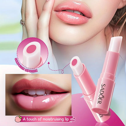 Honey peach sandwich warm changing water lipstick moisturizing warm changing lipstick 2.5g