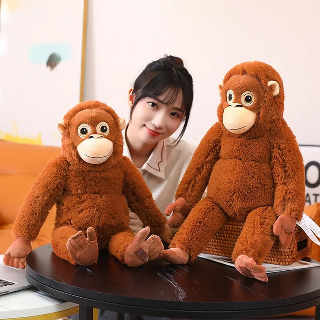 Cartoon Gorilla Plush Toy Chimpanzee Monkey Soft Stuffed Doll Backpack Car Bag Room Decor Kid Gift