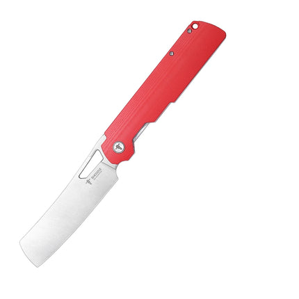Shooziz Folding Camping Knife,Pocke knife for Man，D2 Satin/Stomewash Blade,Brass Washer for Outdoor EDC Tool,G10/Micarta Handle