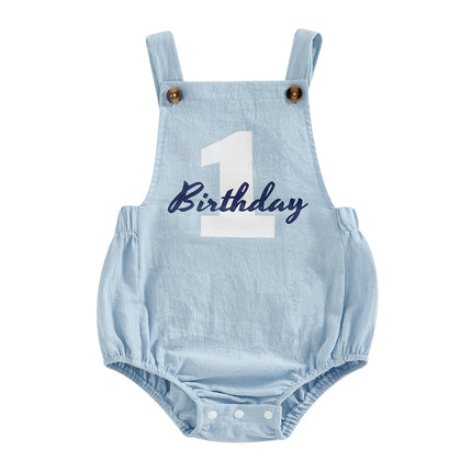 Newborn Baby Overalls Romper 1st Birthday Party Clothes Summer Adorable Sleeveless Square Neck Straps Tank Romper for Girl Boy