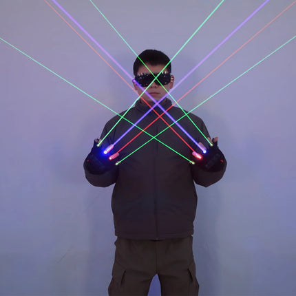 Green Red Blue Laser Gloves — Party LED Gloves & DJ Show Accessories