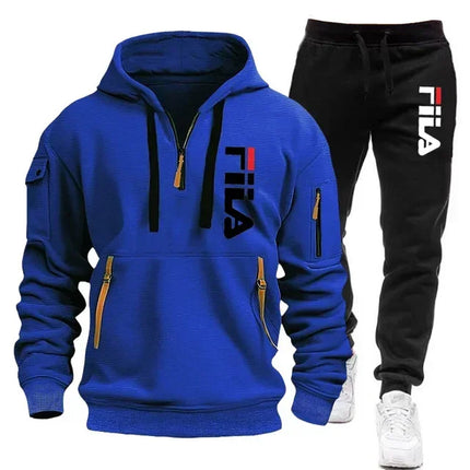 Spring/Autumn Men's Sports Set, Trendy Men's Sweatshirt Set, Casual Long Sleeve Sweatshirt and Pants Two-Piece Set Hoodies Sets