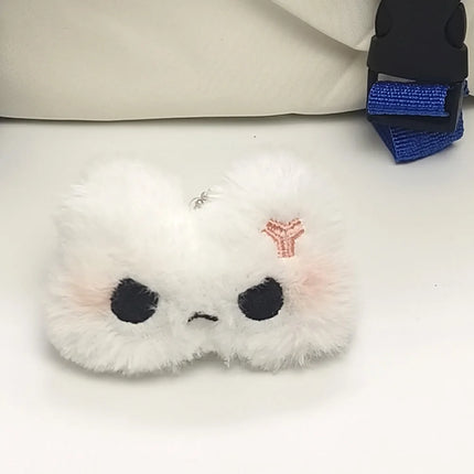 Cute Headphones Kitten Couple Keychain Mini Crying Cat Doll Plush Keyring Cartoon Bag Pendant Charms Backpack Decoration A19