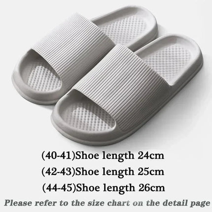Fashion Men's Women's Sandals Anti-Slip Wear-Resistant EVA Thick Sole Comfortable Home Slippers Bathroom Bath Flip-Flops