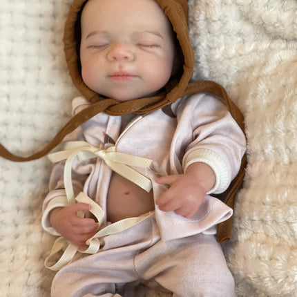 33cm Can Open Mouth Pascale Solid Silicone Reborn Baby Girls With Cute Clothes Lifelike Washable Newborn Baby Doll