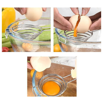 1PC Stainless Steel Egg Yolk Separator Strainer Gadget Handy Separating Tool For Home Baking Cooking Accessories Gift