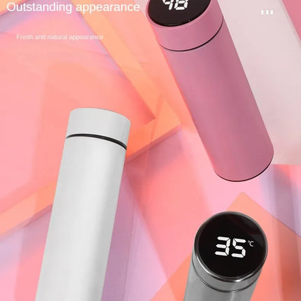 500ml Stainless Steel Thermos Bottle with Digital Temperature Display LED Intelligent Temperature Measurement Cup Vacuum Flask