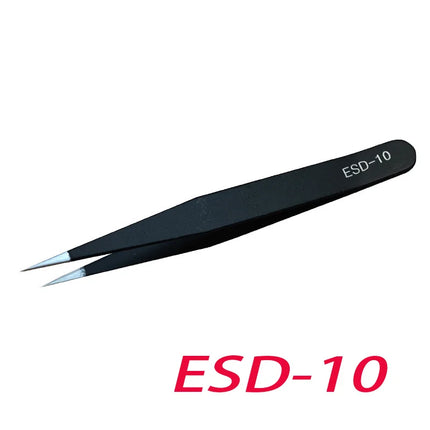 6pcs Anti-Static Stainless Steel Tweezers Precision Maintenance Industrial Repair Curved Working Model Making Hand Tool