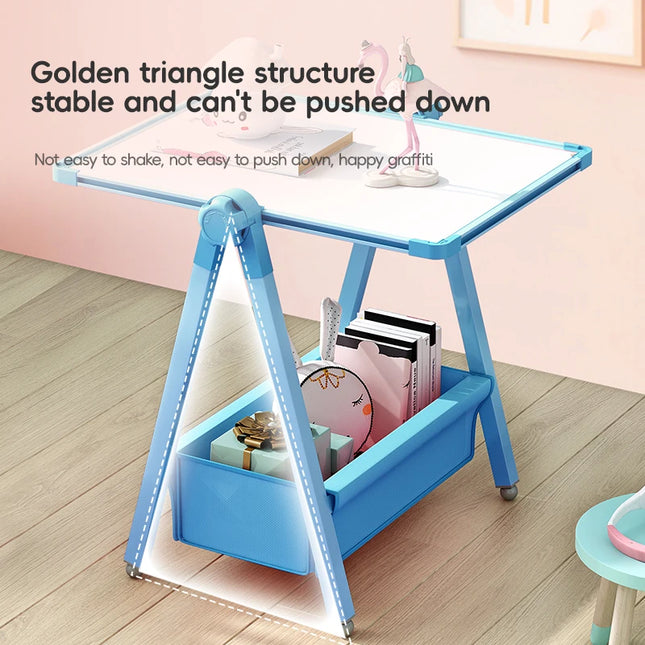Children's drawing board, magnetic double-sided teaching board for babies, home small blackboard, stand type coloring, doodling