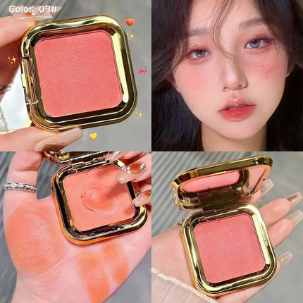 Peach Kiss 3D blush cream rouge Matte pearlescent Blusher Natural and lasting Color rendering Facial contour Blusher