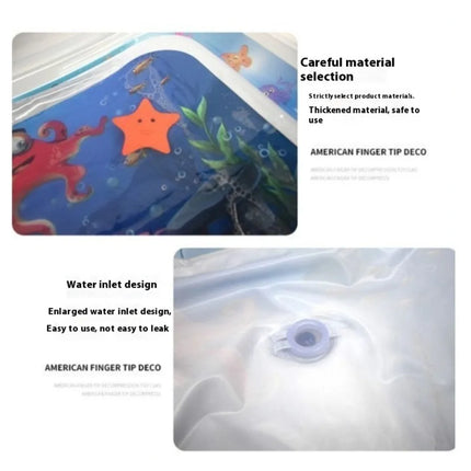 Water Sensory Play Mat for Cat Dog, Thickened Inflatable Foldable Cooling Mat, Portable Durable Interactive Pet Toy Supplies