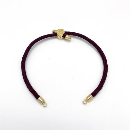 10Pcs Nylon Cords Twisted Braided Adjustable With Brass Findings DIY Jewelry Slider Bracelet Making Accessories Wholesale