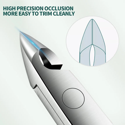 Nailpop Nail Cuticle Scissors Stainless Steel Manicure Pedicure Trimmer and Pusher Silver Dead Skin Scissor Nipper Clipper Tool