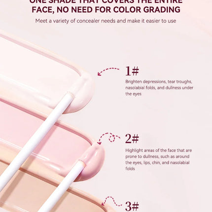 Hua Yin Ji Brightening Concealer, a fair-skinned girl's tender pink look, natural nude makeup, and a natural look,flowers