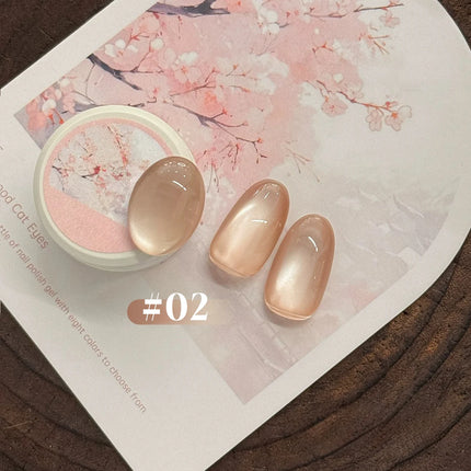 10ML 1-8PCS 2026 New Nude Pink Glass Bead Gel Nail Polish Gold Light Magnet Nude Cat Eye Gel Polish Cute Nails Nail Supplies