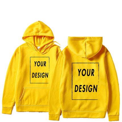 Customizable DIY Hoodie Sweatshirt - Personalize with Your Own Design Brand Logo Picture for Men & Women Casual Fashion Hoody