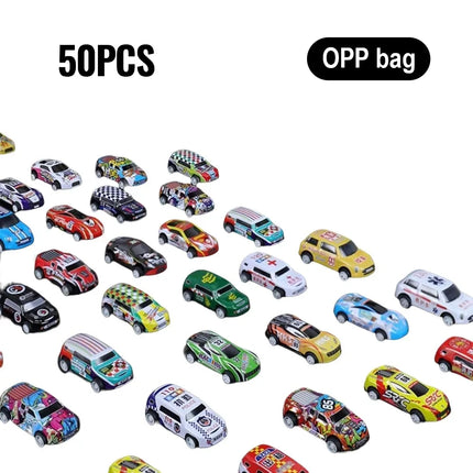 10-50Pcs Alloy Diecast Car Mini Cars Model Se tToys for Boys Sliding Inertia Pull Back Vehicle Toy Birthday Gift for Kid Toddler