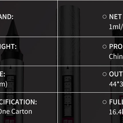 QIC Dual Tip Eyeliner Stamp Pen - Waterproof, Quick-Dry, Long-Lasting & Smudge-Proof for Beginners, Natural Look with Black