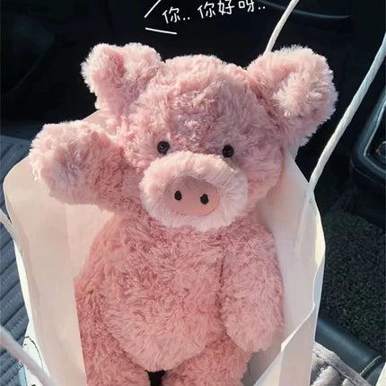 JC Ultra Soft Plush Toys Pig/Cat/Bear Cute Stuffed Animals Cuddly Emotional Companion Perfect Gift for Kids Adults Home Decor