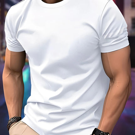 2026 New Spring / Summer Luxury Men's Fashion T-shirt Crewneck Casual Trend Y2K High-end High Quality Fitness Sports T-shirt