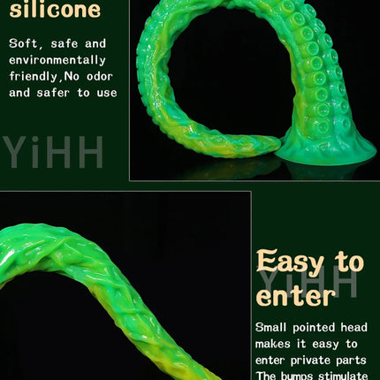 Long Butt Plug Silicone Long Anal Plug Tentacle Dildo Penis With Suction Cup Big Anal Sex Toys Progressive Vaginal Massage