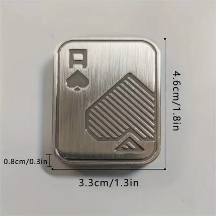 Metal Slider Stress Relief Toy KK AA  Anti Stress EDC Top Spinning Poker Toys Portable Decompress Magnetic Toys Adults Gifts
