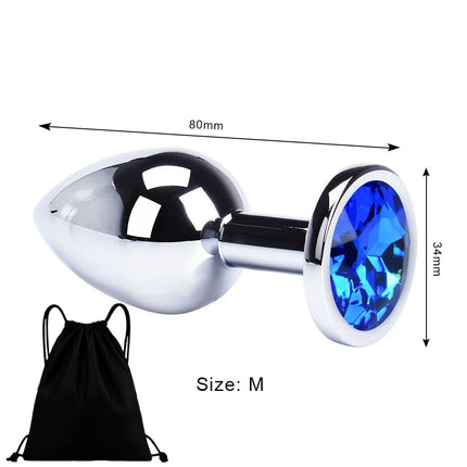 Anal Plug Jewelry Colorful Crystal Anal Plug Stimulator Anal Massage Dilatancy Toys G-point Massage Sex Wellness Adult Pleasure