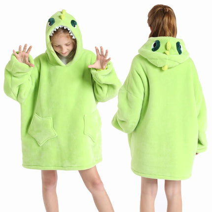 New Winter Oversized Hoodies for Girls Children Warm Soft Animal Cartoon Sweatshirts Girls Outwear Penguin Avocado Panda Hoodie