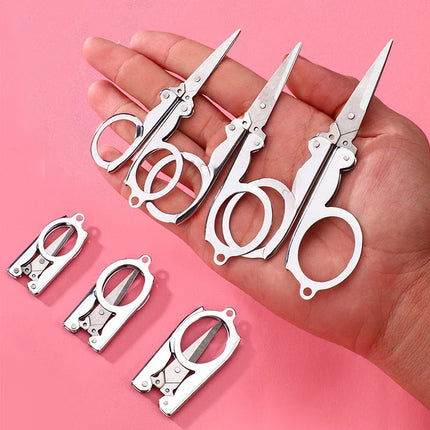 Embroidery Scissor Thread Tailor Scissors Sharp Blade Emergency Mini Foldable Folding Scissors Pocket Travel Small Crafts Travel