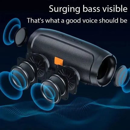 Lenovo 2026 New Portable Bluetooth Speaker Dual Stereo Subwoofer TF USB FM Radio Voice Broadcasting Outdoor Wireless Speakers