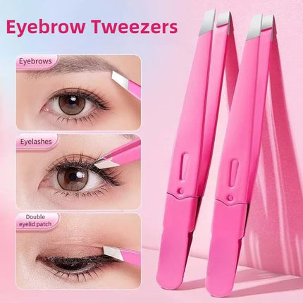 Precision Durable Stainless Steel Tweezers for Eyebrow and Beard Removal, Eyebrow Tweezers, Beard Removal Tool, Eyebrow Shaping