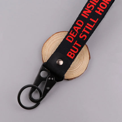 Lucky Cat Eagle Beak Keychain Motorcycles Girl Animation Short Lanyards Used in Phone Rope Badge Holder Accessories