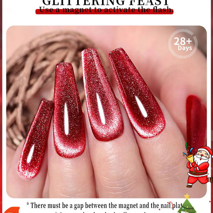 VOKY 6-piece Cat Eye Liquid Nail Polish Set - Suitable for nail decoration in home salons.