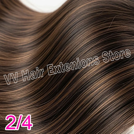 Invisible Genius Long Tape In Hair Extensions Double Weft One Piece Tape-In Real Human Hair Highlight Blonde Long Weft Wide Hair