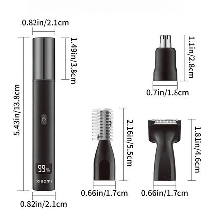 XIAOMI New 3 in 1 Electric Rechargeable Nose Ear Hair Trimmer for Men Painless Sideburns Eyebrows Beard Hair Clipper Shaver