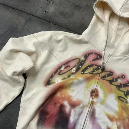 American Retro Autumn And Winter High Street Design Hooded Cardigans Men And Women Harajuku Aesthetics Hooded Sweatshirt Jackets