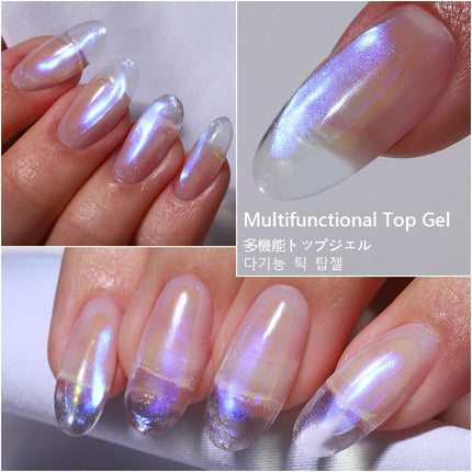 MSHARE 3D Top Coat UV LED Gel Rhinestones No Wipe Topcoat Without Sticky Layer Water Drop 50ml