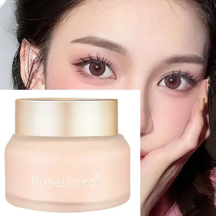 Rosetimes Soft Light Foundation Cream Waterproof Sweat-proof Concealer Ivory White Natural Color Moisturizing Liquid Foundation