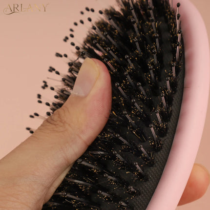 ARLANY Matte Boar Bristle Hair Brush Nylon Teeth Hair Extension Brush Set Women Cushion Brush Hair Styling Smoothing Detangling