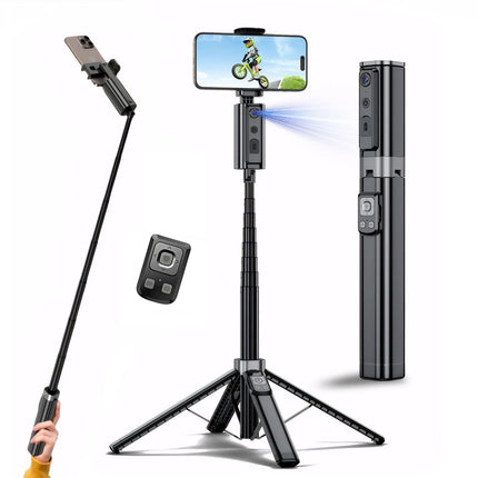 Auto Face Tracking Tripod 360° Rotation for iPhone Android, 59'' Auto Tracking Phone Holder Tripod Selfie Stick for Video Vlogs