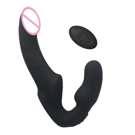 Strapless Strap-on Dildos Vibrator with Remote Control for Women Lesbian Couples, G Spot Sex Toys With Clitoris Stimulator